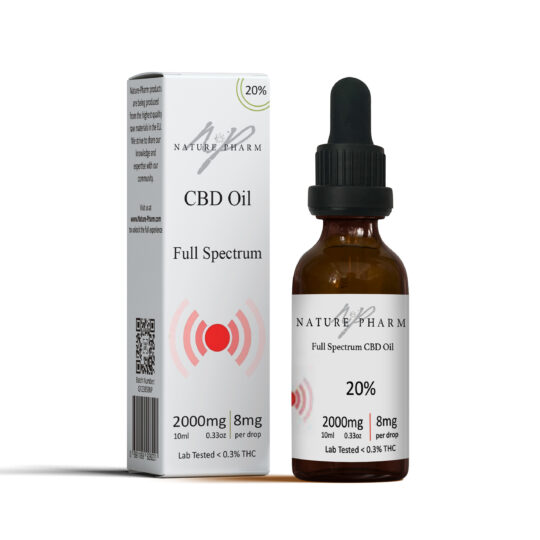 שמן CBD פול ספקטרום (20%) עם 2000 מ"ג סיבידי של Nature Pharm