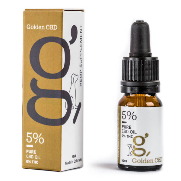 שמן סיבידי לחיות 500 מ"ג CBD (5%) טהור לבעלי חיים של Golden CBD